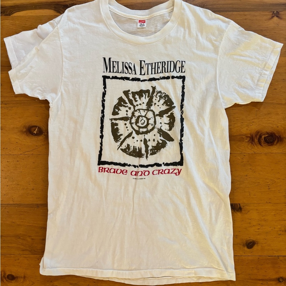 Vintage Melissa Etheridge Brave and Crazy Promo shirt 1990 white XL